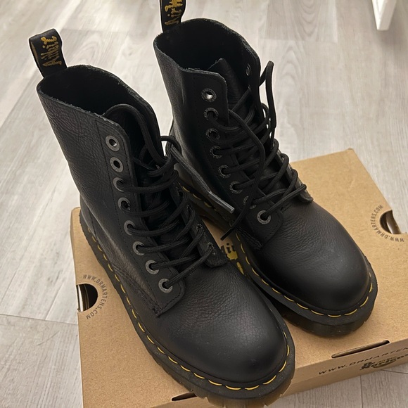 Dr. Martens Black Leather Boots - Picture 2 of 13